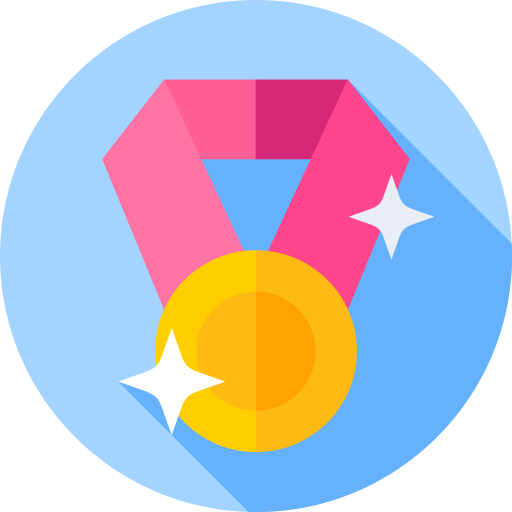 medalha Flat Circular Flat Ícone