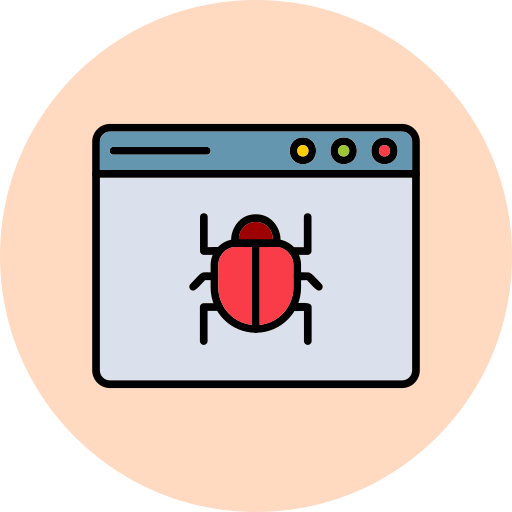 Bug Generic Outline Color icon