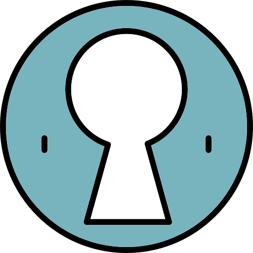 buco della serratura Generic Outline Color icona