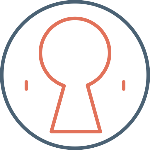 Keyhole Generic Outline Color icon