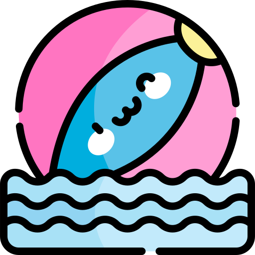 bola de agua Kawaii Lineal color icono
