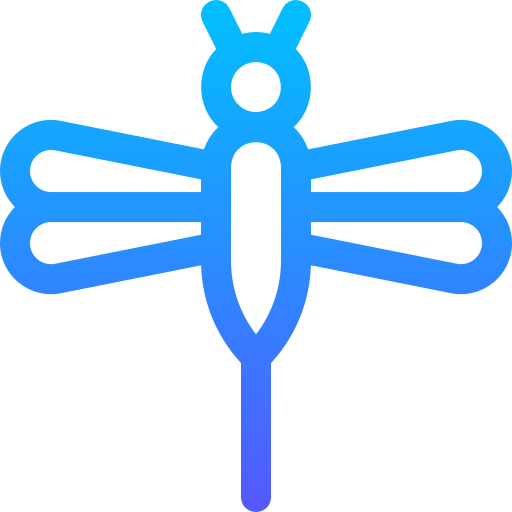 libélula Basic Gradient Lineal color icono