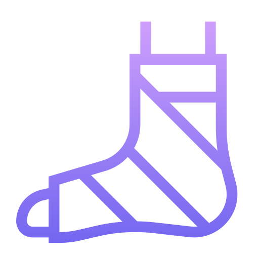 Broken leg Generic Gradient icon