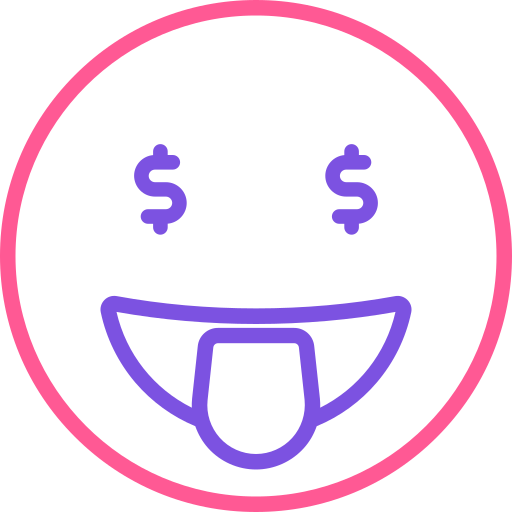 Greedy Generic Outline Color icon