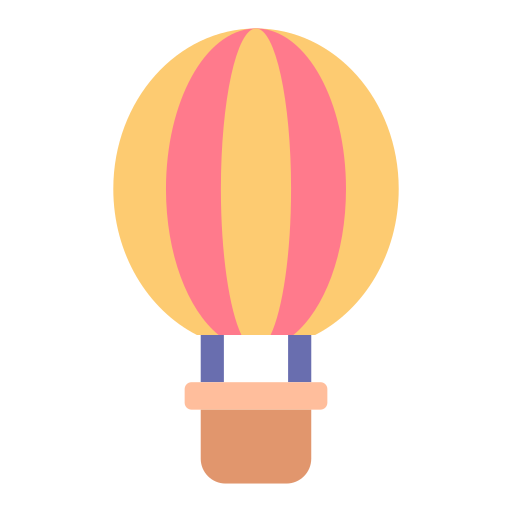 Hot air balloon Good Ware Flat icon