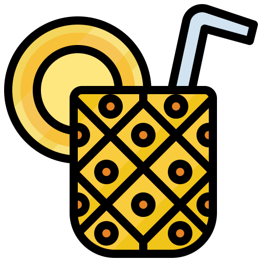 Pineapple cocktail Surang Lineal Color icon