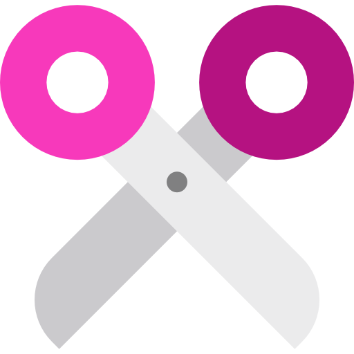 Scissors Basic Straight Flat icon