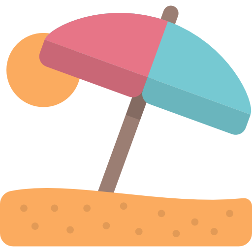 parasol Kawaii Flat icoon