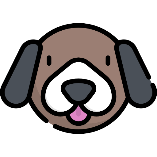 Собака Kawaii Lineal color иконка