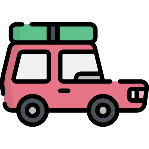 coche Kawaii Lineal color icono