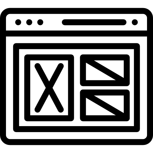 model szkieletowy Detailed Rounded Lineal ikona
