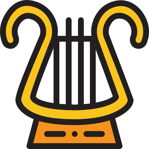 Lyre Detailed Rounded Lineal color icon