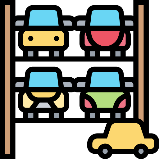 Парковка автомобиля Meticulous Lineal Color иконка