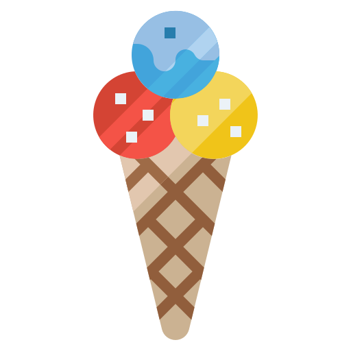 Ice cream cone Surang Flat icon