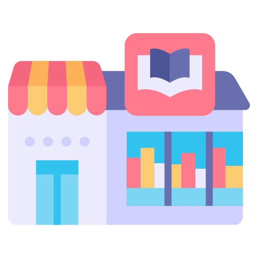 Book shop Good Ware Flat icon