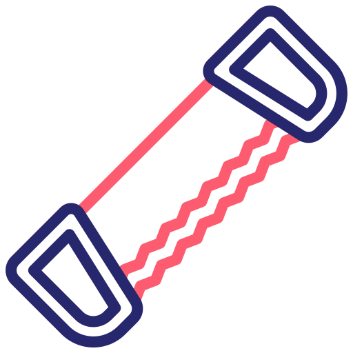 Two handed saw Generic Outline Color icon