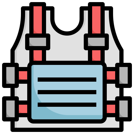 Bulletproof vest Surang Lineal Color icon