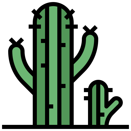 kaktus Surang Lineal Color ikona