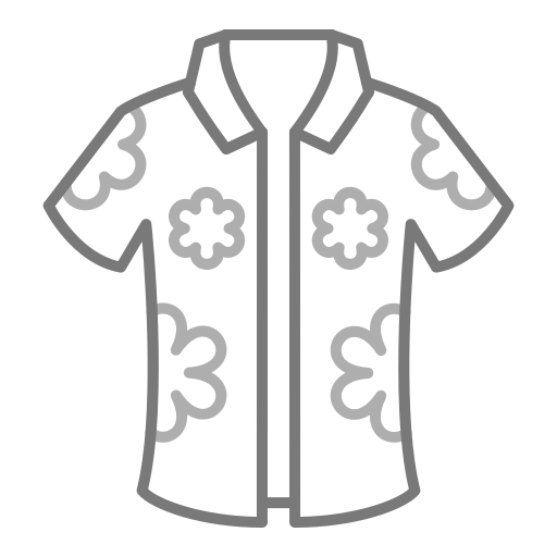 camisa hawaiana Generic Grey icono