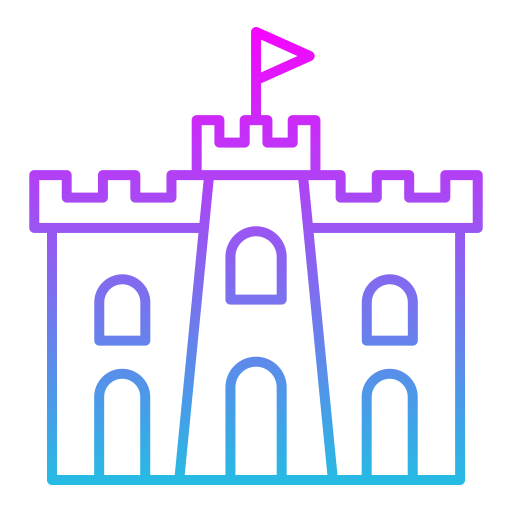 zamek z piasku Generic Gradient ikona