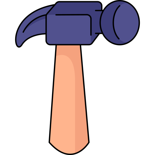 hammer Generic Thin Outline Color icon