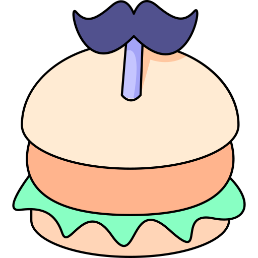 hamburger Generic Thin Outline Color icoon