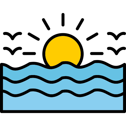 Sea Generic Outline Color icon