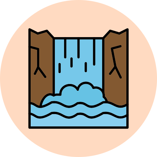 Waterfall Generic Outline Color icon