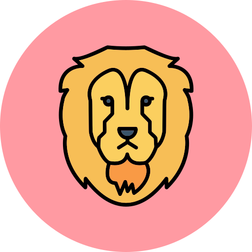 león Generic Outline Color icono