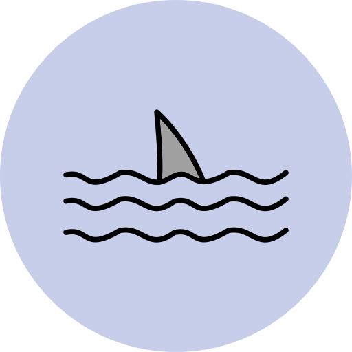 Shark Generic Outline Color icon