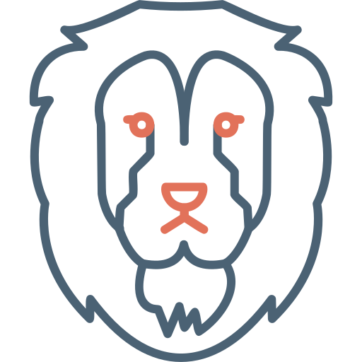 Lion Generic Outline Color icon