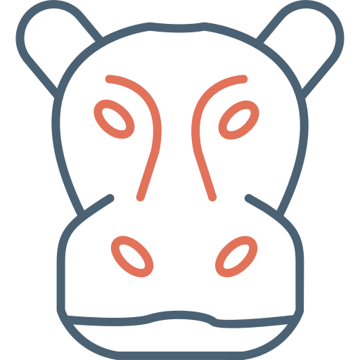 hipopótamo Generic Outline Color icono