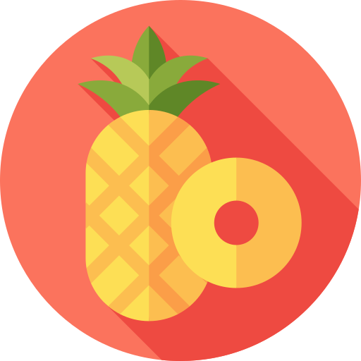piña Flat Circular Flat icono