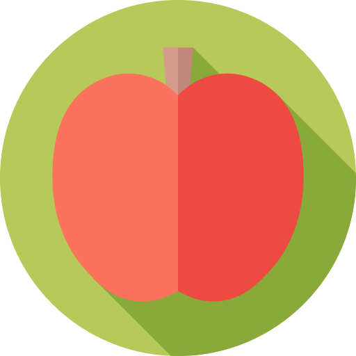사과 Flat Circular Flat icon