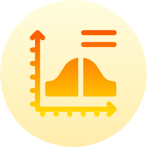 statistiken Basic Gradient Circular icon
