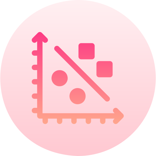 analyse de cluster Basic Gradient Circular Icône