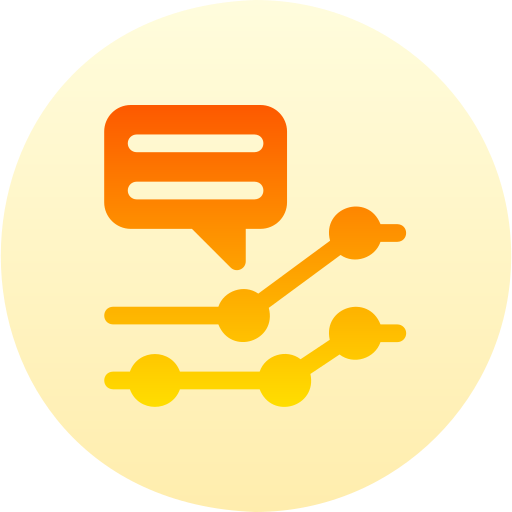 liniendiagramm Basic Gradient Circular icon