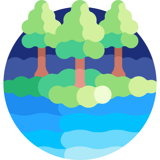 Lake Detailed Flat Circular Flat icon