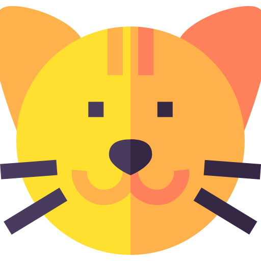 gato Basic Straight Flat icono