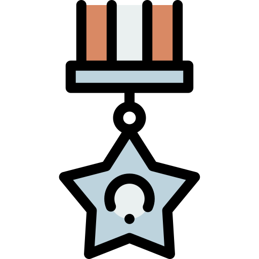 Medal Detailed Rounded Lineal color icon