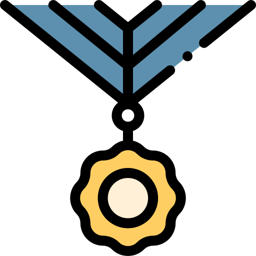 Medal Detailed Rounded Lineal color icon