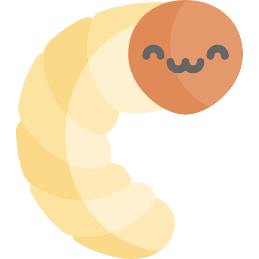 Larva Kawaii Flat icon