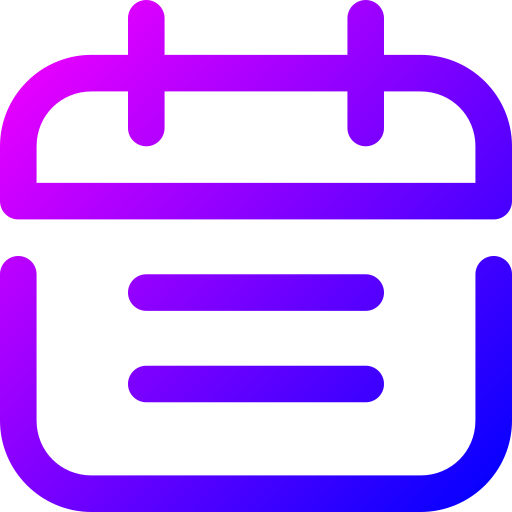 calendrier Generic Gradient Icône