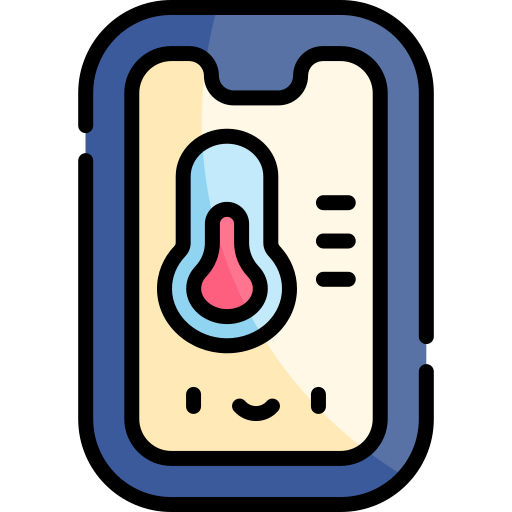 Temperature control Kawaii Lineal color icon