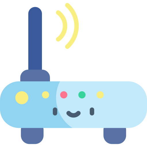 routera Kawaii Flat ikona