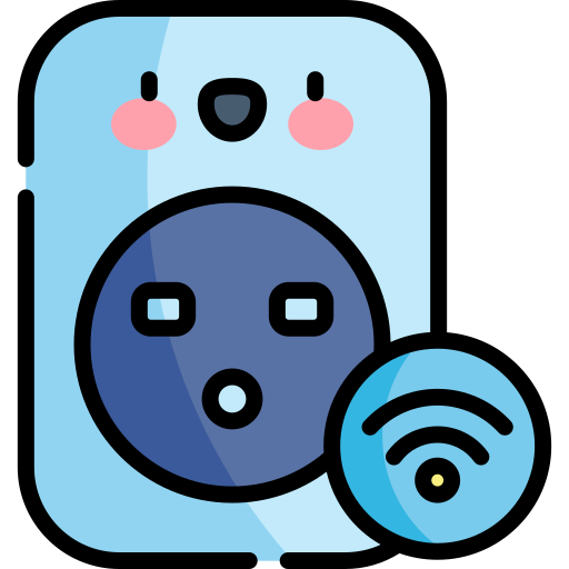 Smart plug Kawaii Lineal color icon