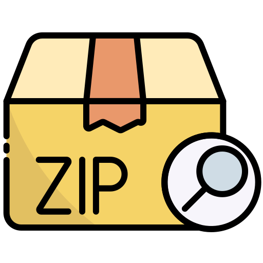 Zip code Generic Outline Color icon