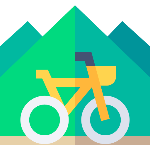 Bike Basic Straight Flat icon