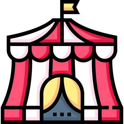 tienda de circo Detailed Straight Lineal color icono