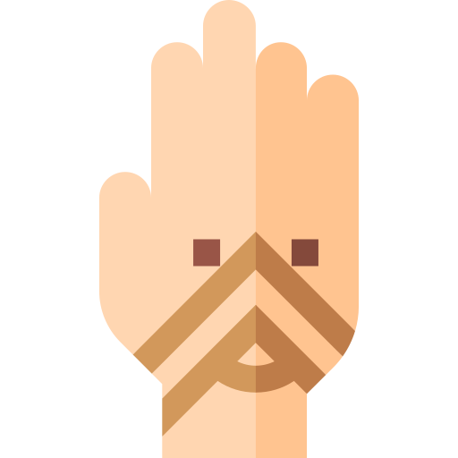 henna bemalte hand Basic Straight Flat icon